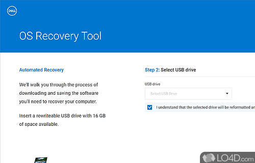 Dell OS Recovery Tool Screenshot