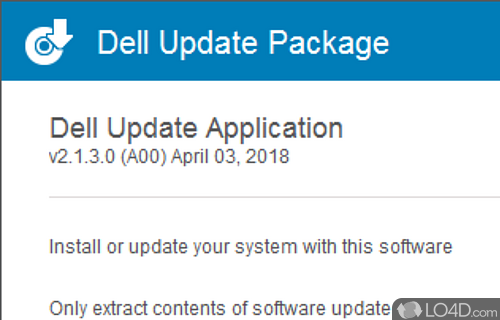 Screenshot of Dell Update - User interface