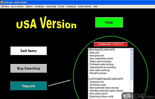 Screenshot of Delta60 Accounting Software - Free integrated accounting program