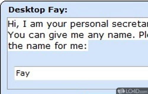 Screenshot of Desktop Fay - Organize and manage time better with a female desktop assistant who can notify you about incoming emails