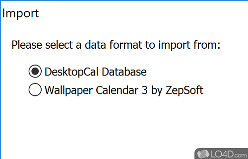 DesktopCal screenshot