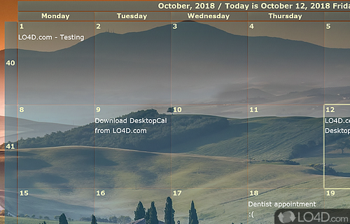 Create schedules, to-do lists and more - Screenshot of DesktopCal