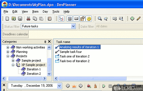 Screenshot of DevPlanner - Right estimations trainer, can improve results and prepare weekly reports