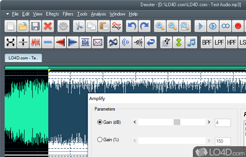 Record or edit audio file - Screenshot of Dexster