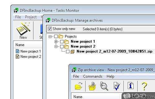 DFIncBackup Home Screenshot