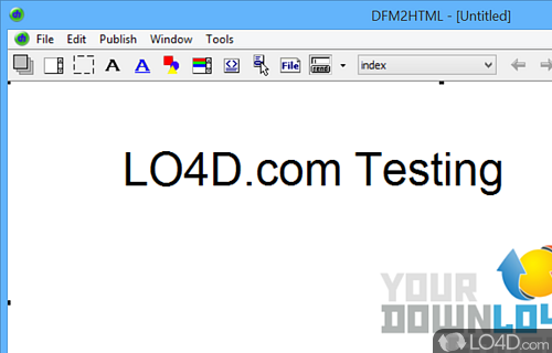 Easily adjust settings - Screenshot of DFM2HTML
