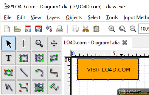 Free and open source general-purpose diagramming software for PC - Screenshot of Dia Diagram Editor