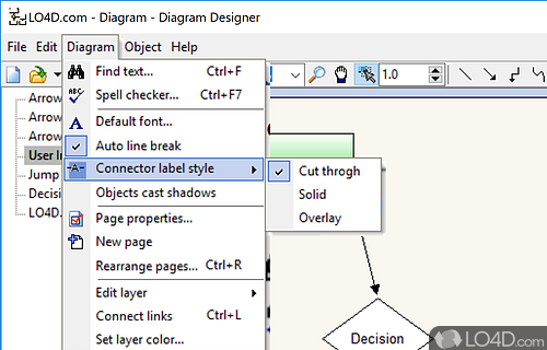 User interface - Screenshot of Diagram Designer