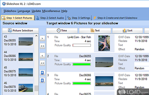 User interface - Screenshot of Slideshow XL 2