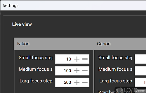 Control your camera settings remotely - Screenshot of digiCamControl