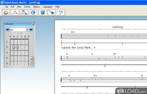 Screenshot of Digital Music Mentor - User interface
