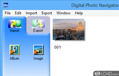 User interface - Screenshot of Digital Photo Navigator