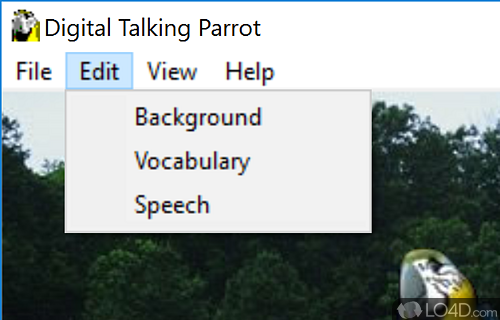 Screensaver with a pet, dog or parrot - Screenshot of Digital Talking Parrot