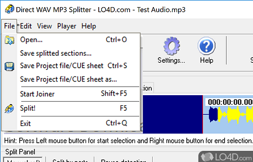 Direct MP3 Splitter and Joiner screenshot