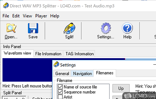 Direct MP3 Splitter and Joiner screenshot