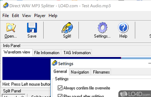 Direct MP3 Splitter and Joiner screenshot