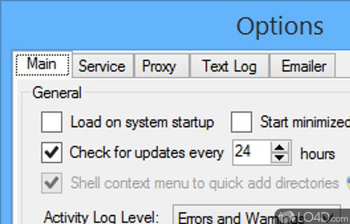 User interface - Screenshot of Directory Monitor