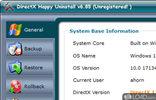 DirectX Happy Uninstall Screenshot