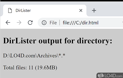 DirLister Screenshot