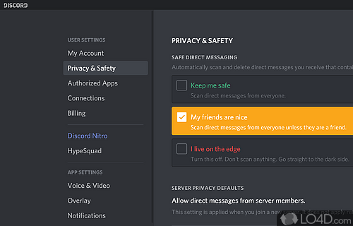 Chat app for gamers - Screenshot of Discord