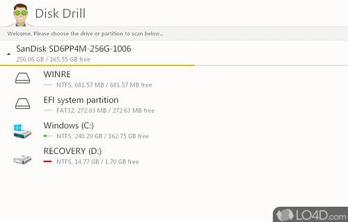 Neatly-structured and intuitive appearance - Screenshot of Disk Drill