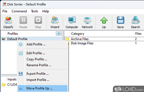 Plenty of settings - Screenshot of Disk Sorter