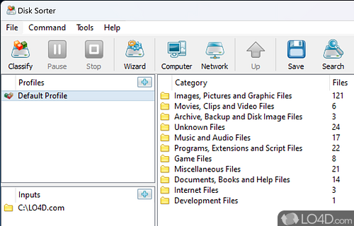 Organize files on any media device - Screenshot of Disk Sorter