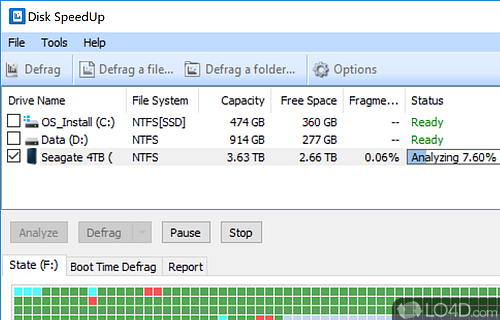 Get rid of junk files, defragment the hard drive - Screenshot of Disk SpeedUp