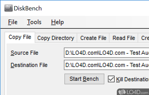 Easy to deploy and use - Screenshot of DiskBench