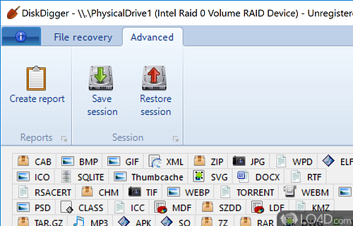Undeletes and recovers lost files - Screenshot of DiskDigger