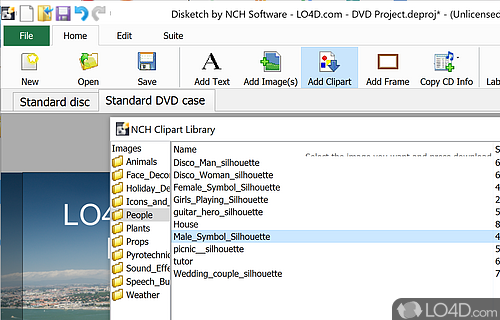Disketch Disk Labeler lets you create simple yet effective labels and covers for your CD and DVD - Screenshot of Disketch DVD and CD Label Maker