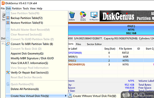 DiskGenius PartitionGuru Screenshot