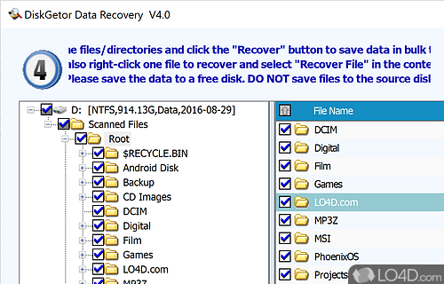 DiskGetor Data Recovery Free screenshot