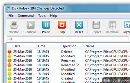 Screenshot of DiskPulse Ultimate - Keep hard disk drives, volumes folders, removable storage devices under surveillance for any data change