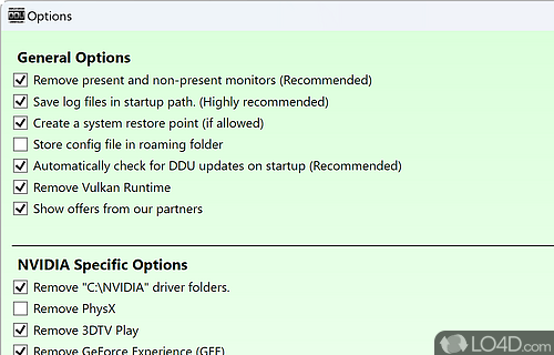 Clear-cut interface and options - Screenshot of Display Driver Uninstaller (DDU)