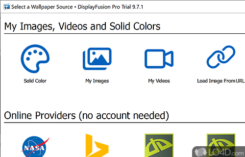 Work with multiple monitors - Screenshot of DisplayFusion