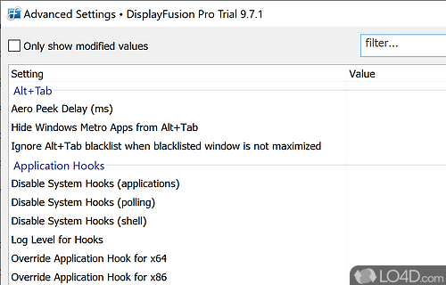 Window Management - Screenshot of DisplayFusion