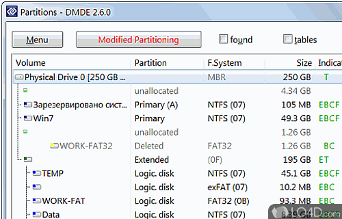 Screenshot of DMDE - Well-organized interface