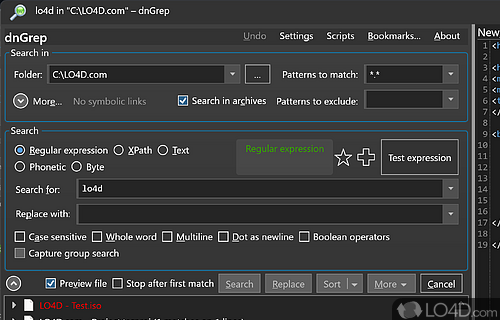 dnGREP Screenshot