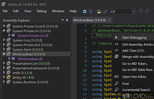 dnSpy Screenshot