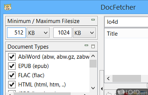 DocFetcher Screenshot