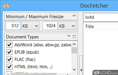 Microsoft Office - Screenshot of DocFetcher