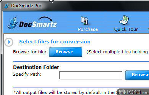 Screenshot of DocSmartz - User interface