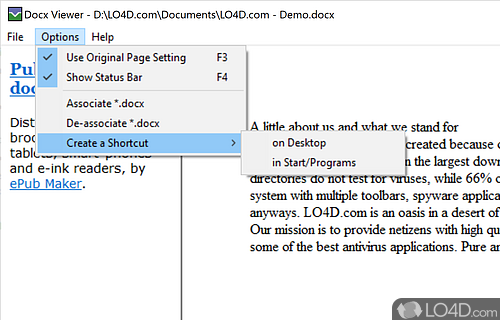 DocX Viewer Screenshot