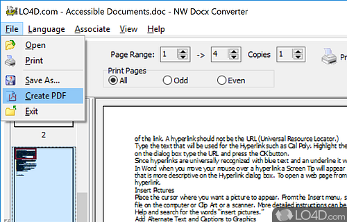 Docx2Rtf Screenshot