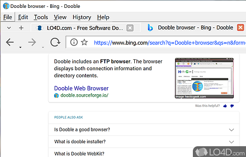 User interface - Screenshot of Dooble Browser