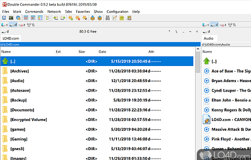 Powerful file management utility that helps you to browse for specific files in two different partitions - Screenshot of Double Commander