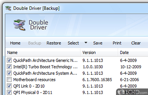 Screenshot of Double Driver - Examine all drivers installed on the system or scan remote PCs in order to back them to folder