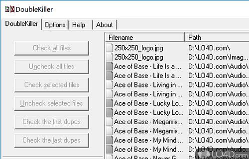 For finding and removing duplicate files - Screenshot of DoubleKiller