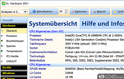 Thorough examination of your system's hardware - Screenshot of Dr. Hardware